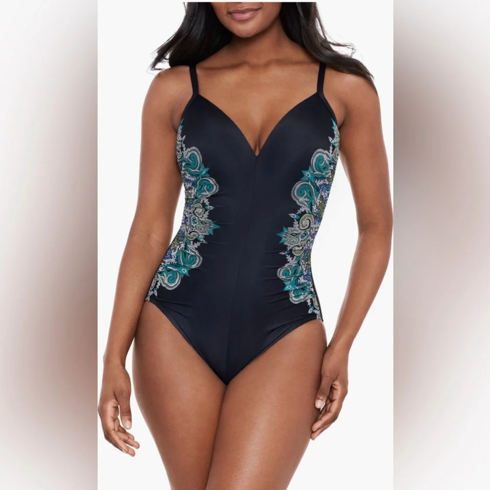 Miraclesuit Precioso Temptation Underwire One-Piece Swimsuit, Size 6, $182